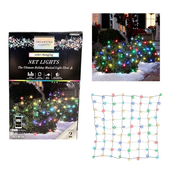 Gemmy Orchestra of Lights LED Net Lights Multicolor Light Show Color Changing - Picture 1 of 7